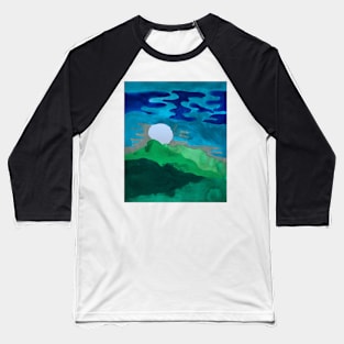 Blue-Green Gouache landscape study Baseball T-Shirt